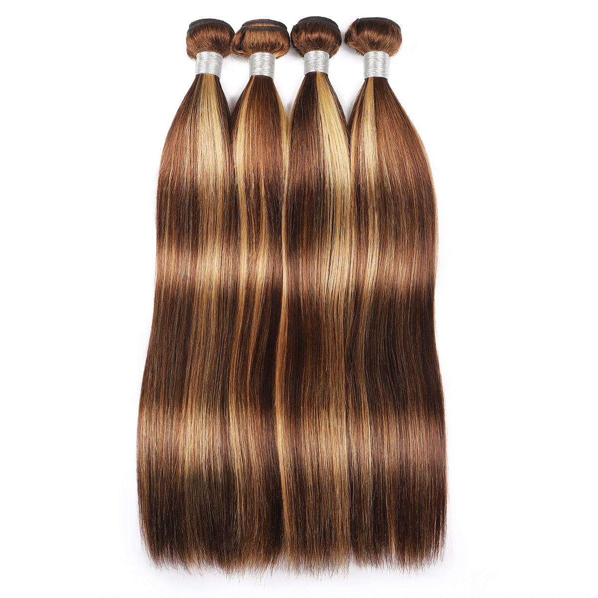 Ishow Weaves Wefts Straight Highlight 4/27 Ombre Color Human Hair Bundles 8-28inch Brazilian Body Peruvian Virgn Hair Extensions for Women All Ages