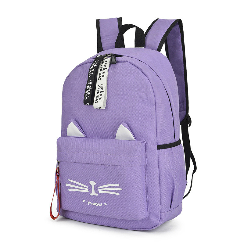 2020 Cute Cartoon School Bags for Teenage Girls Nylon Backpack Schoolbag Women Famale Casual Teen Student Bookbag Cat Ears New LJ201029