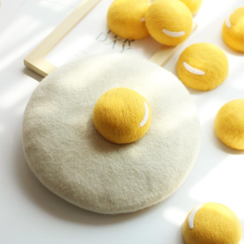 Women Kawaii Poached egg yolk Berets Girls manual Wool Felt Beanies Caps Painter hat 2019 Winter Parent-child French Hat1, White
Women Kawaii Poached egg yolk Berets Girls manual Wool Felt Beanies Caps Painter hat 2019 Winter Parent-child French Hat1, White