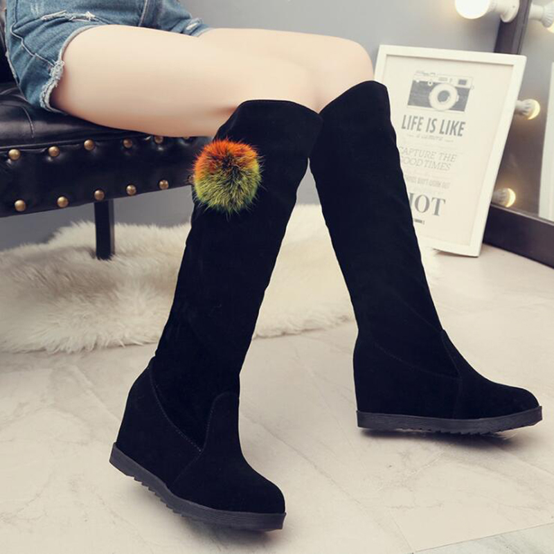 Women Shoes Woman Knee high Winter New Decoration Wild Plus Velvet Thick Snow Boots X85 Y200115