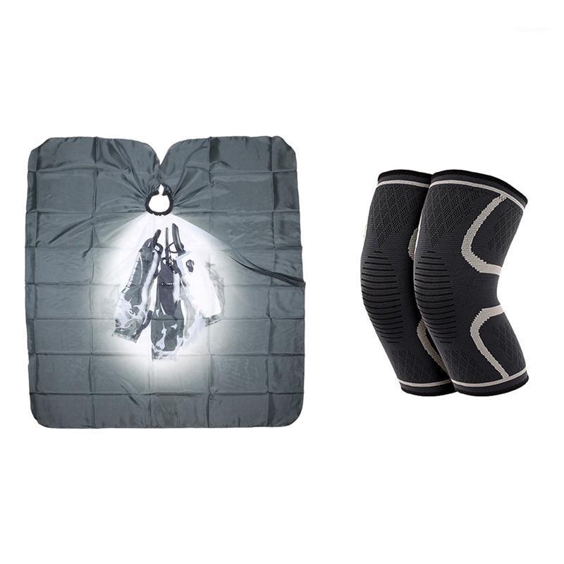 Gradient Waterproof Haircut Cape Cutting Salon Barber Apron with 2Pcs Knee Sleeve Compression Brace Support -XL1, As shown 
Gradient Waterproof Haircut Cape Cutting Salon Barber Apron with 2Pcs Knee Sleeve Compression Brace Support -XL1, As shown