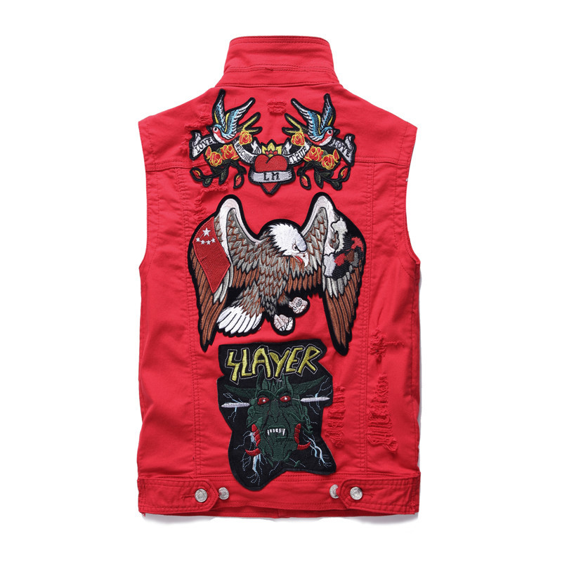 New Men Red Sets Fashion Autumn Embroidery Phoenix Flower Suit Vest+Pants Mens Clothing 2 Piece Sets Slim Tracksuit 201109