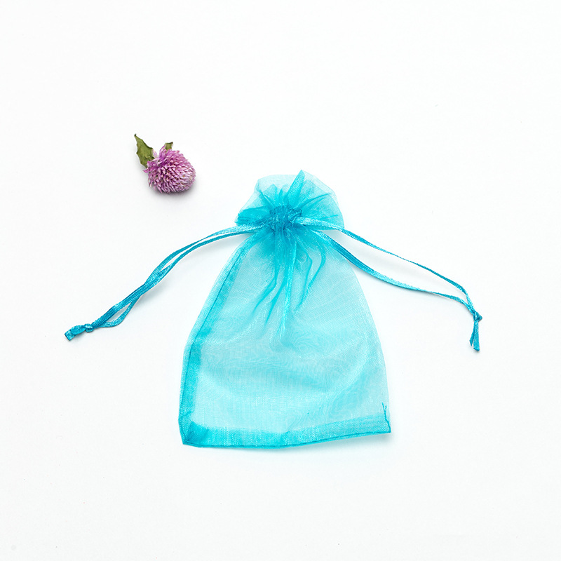 One Colour 100PCS 5X7 cm Drawstring Organza Gift Bag Jewelry Pouch Party Wedding Favor Candy Christmas Bags