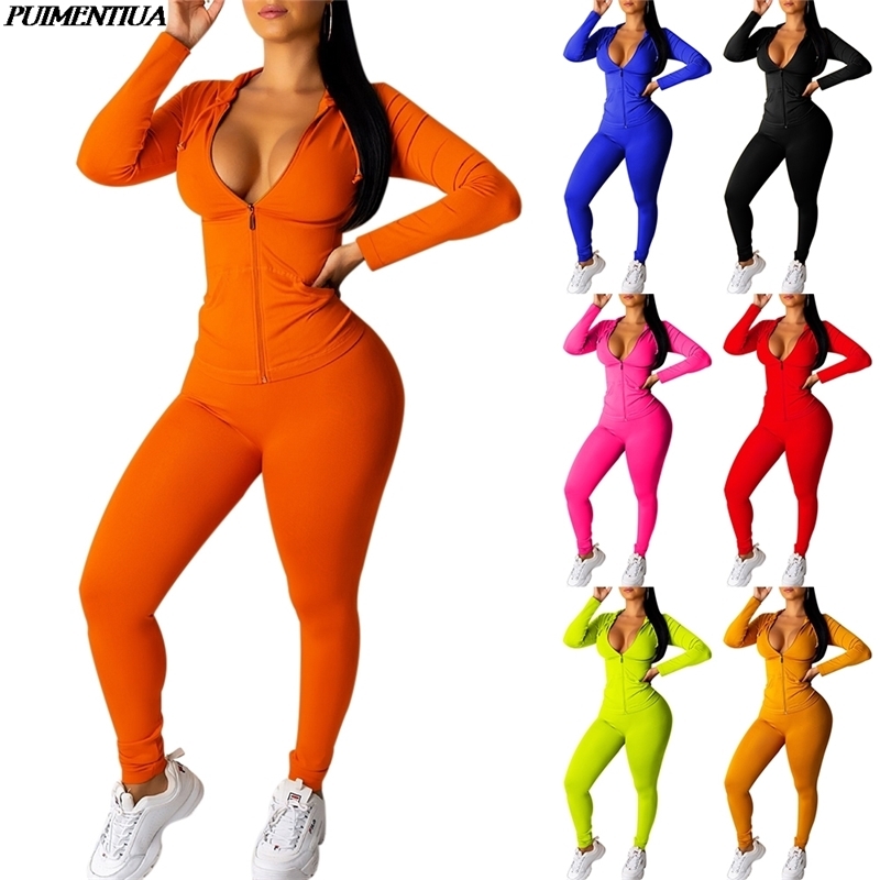 Autumn Casual Tracksuit Two Piece Set Women's Suit Zipper Hooded Jacket Top and Pants Leggings Sportswear Jogger 2 Piece Outfits 201112, White
Autumn Casual Tracksuit Two Piece Set Women's Suit Zipper Hooded Jacket Top and Pants Leggings Sportswear Jogger 2 Piece Outfits 201112, White