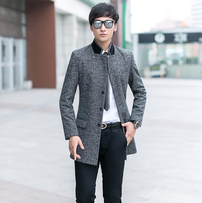 Stand collar casual woolen coat men trench coats long sleeves overcoat mens cashmere coat casaco masculino inverno england, Brown
Stand collar casual woolen coat men trench coats long sleeves overcoat mens cashmere coat casaco masculino inverno england, Brown