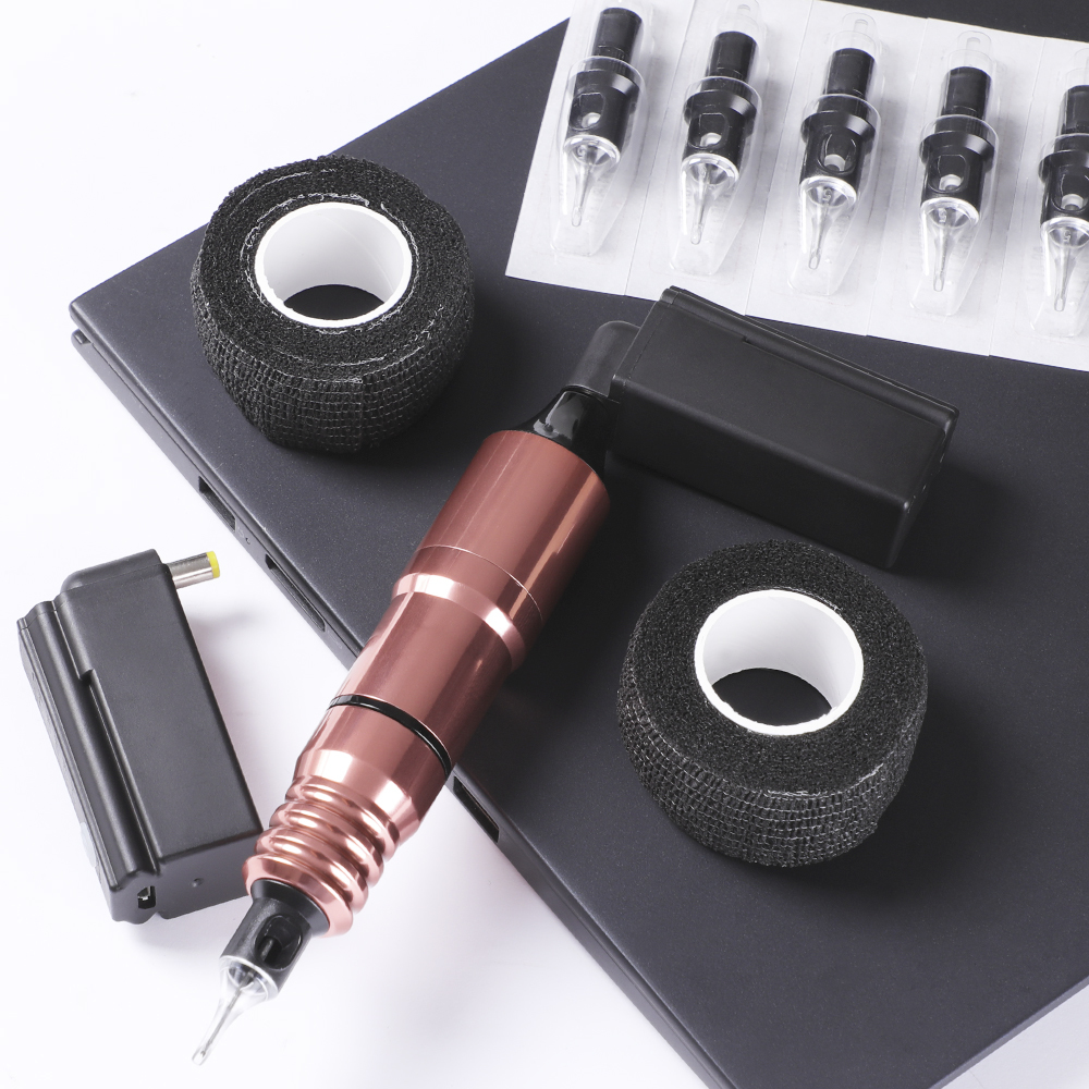 Stigma Professional Tattoo Kit Rotary Tattos Machine Pen Needle Cartridge Tattooes Gun DC 5.5 Interface Body Artist EM125 201111