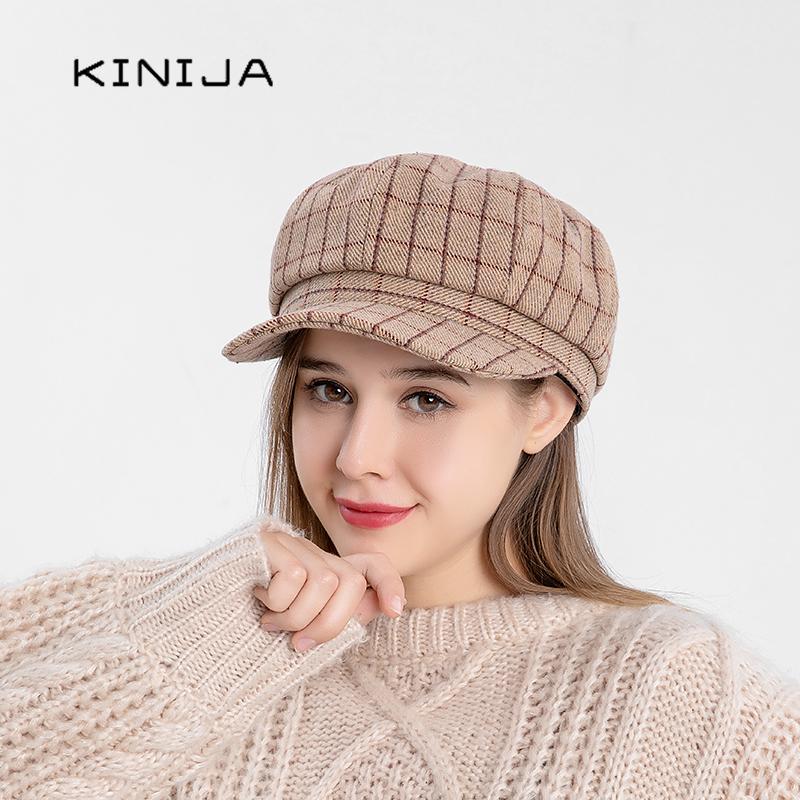 women winter classic plaid woolen beret octagonal newsboy cap Retro French design art Painters Cap gir Flat Casual peaked, Black
women winter classic plaid woolen beret octagonal newsboy cap Retro French design art Painters Cap gir Flat Casual peaked, Black