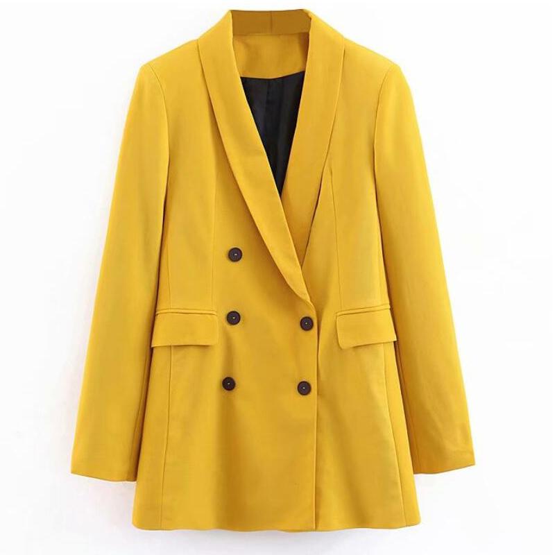 Herstory Women Double Breasted Blazers Office Lady Small Suit Jacket Ladies Leisure Yellow Blazer Loose Coat Streetwear, Pn547
Herstory Women Double Breasted Blazers Office Lady Small Suit Jacket Ladies Leisure Yellow Blazer Loose Coat Streetwear, Pn547
