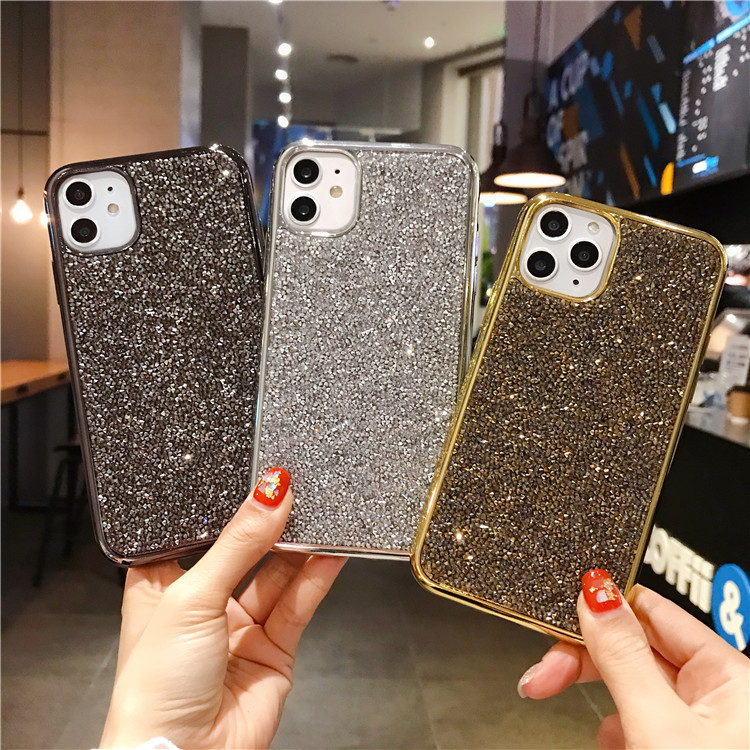 Luxury Fashion Full Bling Crystal Rhinestone Diamond Soft Electroplate Case Cover For iPhone 12 Mini 11 Pro XS Max XR X 8 7 6 6S Plus SE, Black
Luxury Fashion Full Bling Crystal Rhinestone Diamond Soft Electroplate Case Cover For iPhone 12 Mini 11 Pro XS Max XR X 8 7 6 6S Plus SE, Black