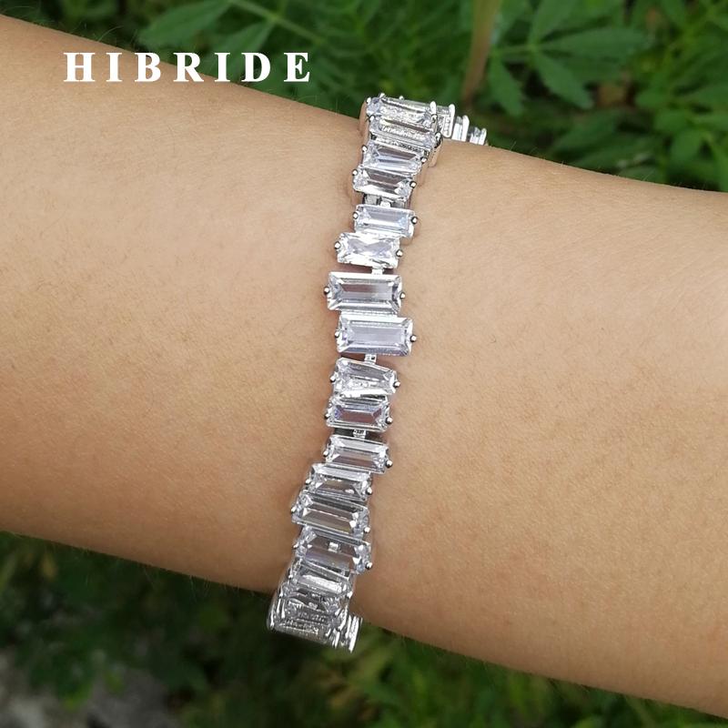 HIBRIDE New Style Clear Cubic Zirconia Baguette Bangles&Bracelets Adjustable Link For Women Men B-111
HIBRIDE New Style Clear Cubic Zirconia Baguette Bangles&Bracelets Adjustable Link For Women Men B-111