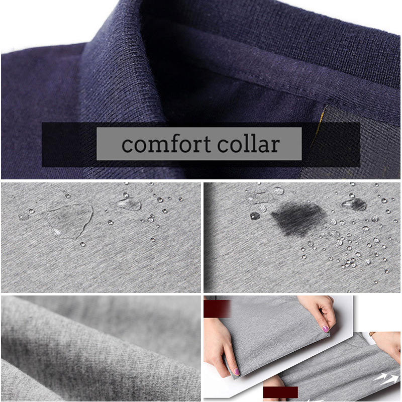 TFETTERS Spring Autumn Casual Men Long Sleeve T-shirt Cotton Elastic Slim Fit Dress T Shirt Men V-Neck Stripe Men Tops & Tees 201203