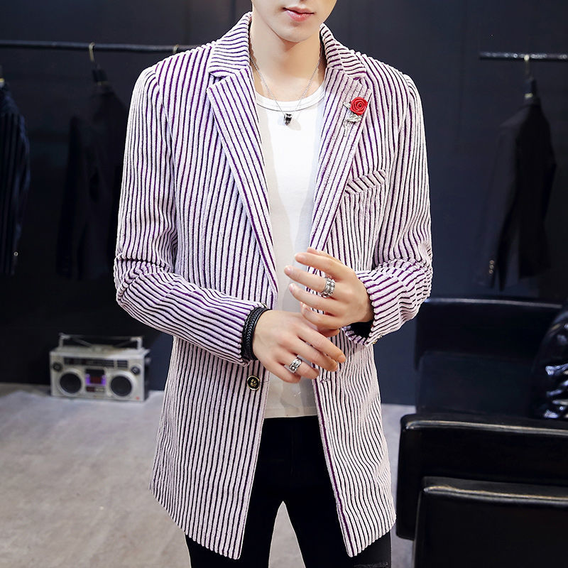2020 Elegant Korean Badge of Middle and Long Blazer Homme Bluffs Casual Top Coat Spring Tendency Fine Tuesdays Jacket Men Upg4, Purple
2020 Elegant Korean Badge of Middle and Long Blazer Homme Bluffs Casual Top Coat Spring Tendency Fine Tuesdays Jacket Men Upg4, Purple