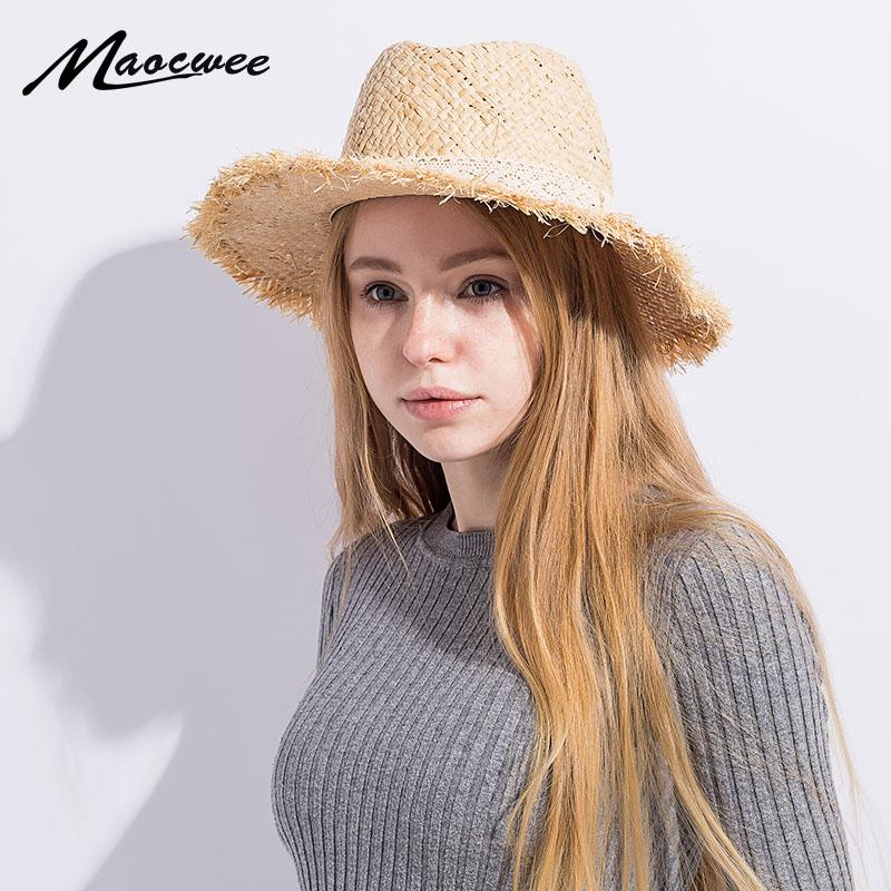 Wide Brim Hats 100% Raffia Straw Spring Summer Women Travel Beach Sun Hat For Elegant Lady Fedora Floppy Panama Sunbonnet Gifts
Wide Brim Hats 100% Raffia Straw Spring Summer Women Travel Beach Sun Hat For Elegant Lady Fedora Floppy Panama Sunbonnet Gifts