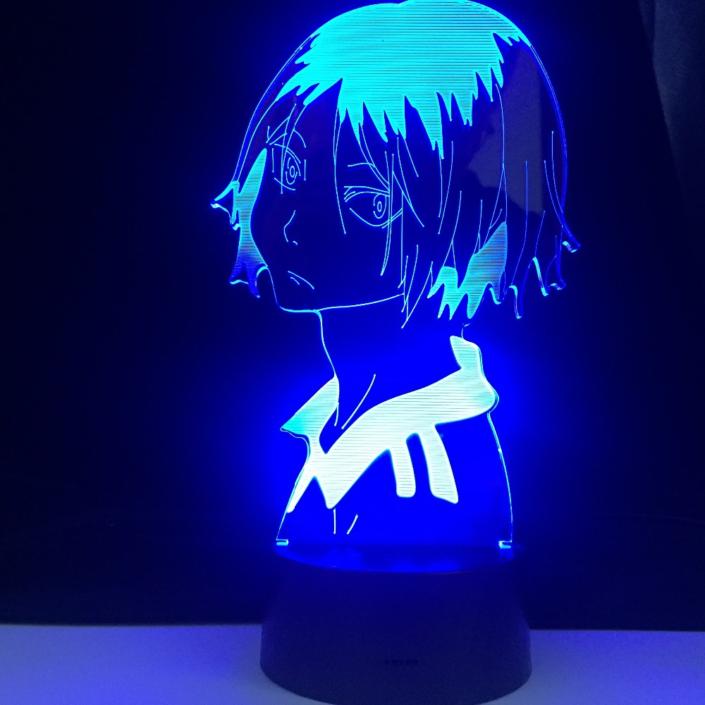 KENMA KOZUME PROFILE LED ANIME LAMP HAIKYUU 3D Led 7 Colors Light Japanese Anime Remote Control Base Table Lamp Dropshipping