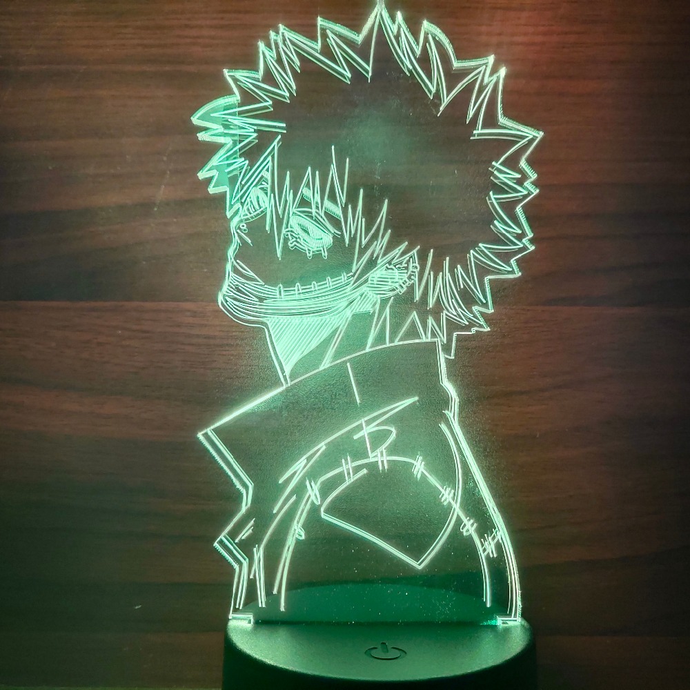 MY HERO ACADEMIA DABI Figures 3d Anime Lamp Nightlight Model Toys Boku no Hero Academia Dabi Figurine Collection Led Toy