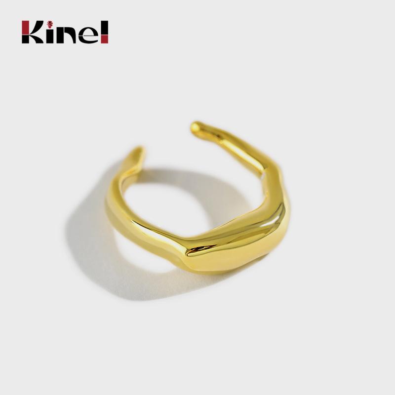 Cluster Rings Kinel Silver 925 Jewelry Adjustable Finger For Women Irregular Smooth Design 18K Real Gold Plated Wedding Gift 2021
Cluster Rings Kinel Silver 925 Jewelry Adjustable Finger For Women Irregular Smooth Design 18K Real Gold Plated Wedding Gift 2021