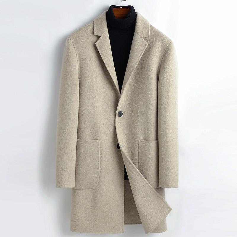 Wool Coat Men Double-sided Long Jacket Alpaca Cashmere Coat Plus Size Korean Mens Coats and Jackets 1819-9904-03 KJ, Blue
Wool Coat Men Double-sided Long Jacket Alpaca Cashmere Coat Plus Size Korean Mens Coats and Jackets 1819-9904-03 KJ, Blue