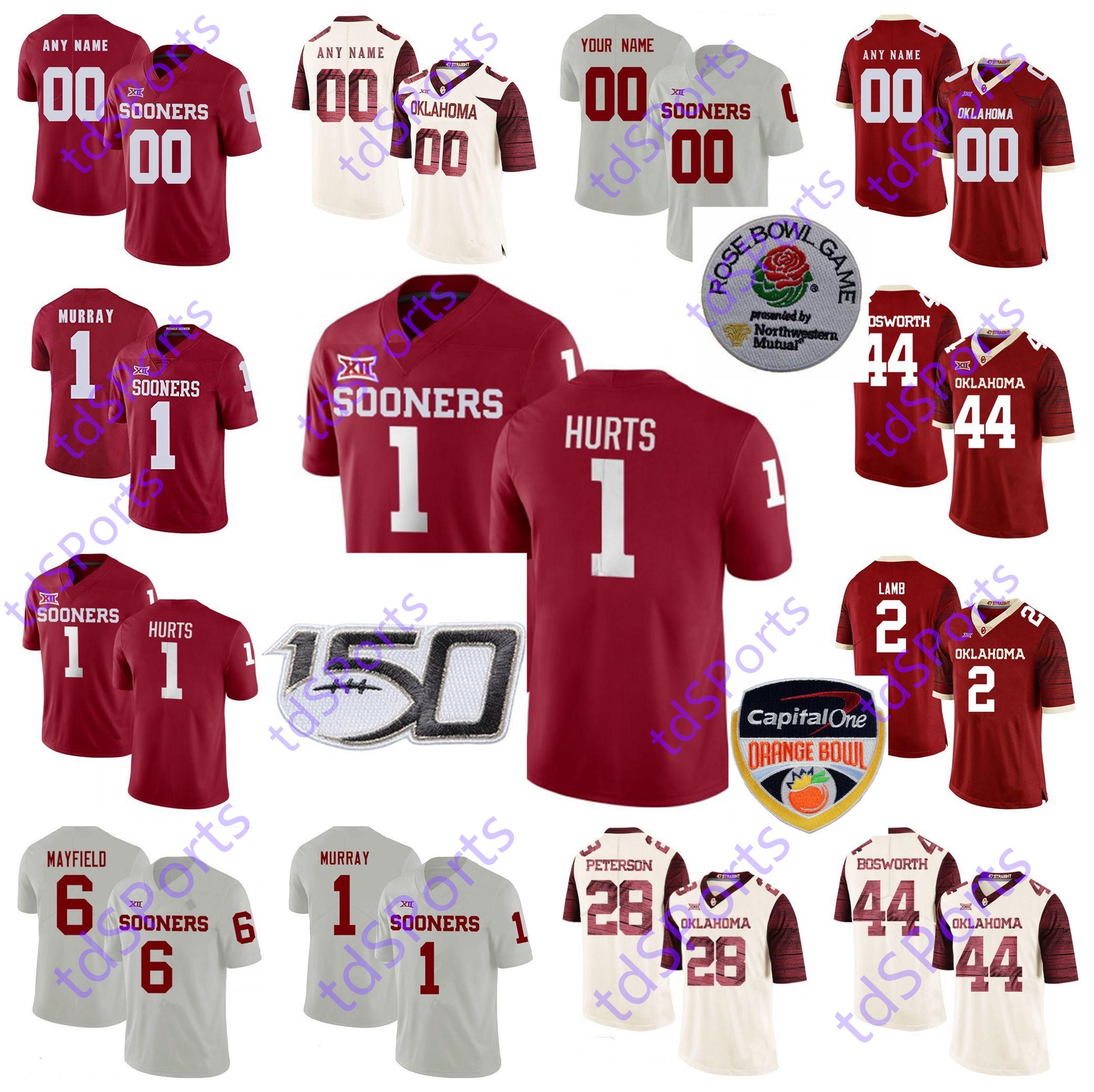 Oklahoma Sooners Jerseys Jalen Hurts Jersey Kyler Murray Baker Mayfield Adrian Peterson Brian Bosworth NCAA Football Jerseys Custom Stitched, As shown in illustration
Oklahoma Sooners Jerseys Jalen Hurts Jersey Kyler Murray Baker Mayfield Adrian Peterson Brian Bosworth NCAA Football Jerseys Custom Stitched, As shown in illustration