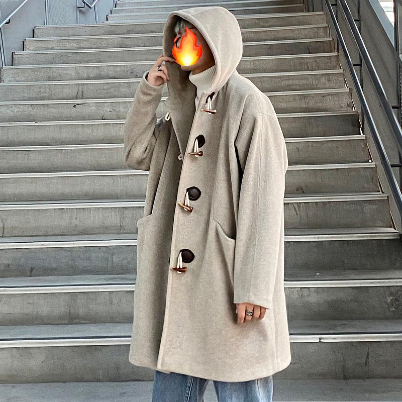 Korean Long Woolen Coat Men's Fashion Retro Casual Hooded Woolen Coat Men Overcoat Loose Korean Style Oversized Mens, Khaki
Korean Long Woolen Coat Men's Fashion Retro Casual Hooded Woolen Coat Men Overcoat Loose Korean Style Oversized Mens, Khaki