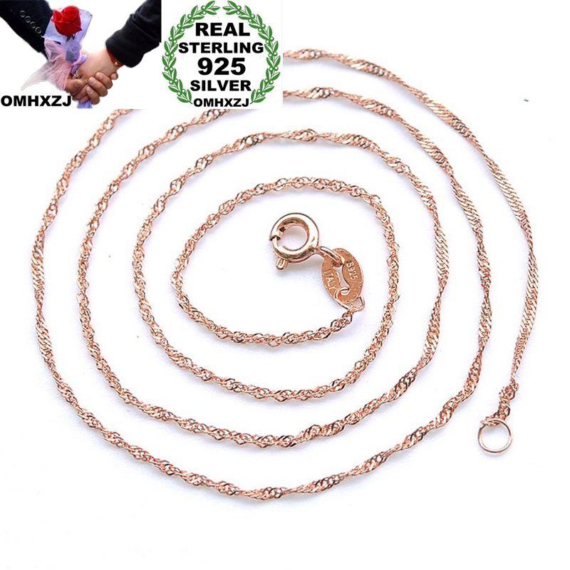 OMHXZJ Wholesale European Fashion Woman Man Party Wedding Gift Rose Gold Wave Chain S925 Sterling Silver Chain Necklace NA213
OMHXZJ Wholesale European Fashion Woman Man Party Wedding Gift Rose Gold Wave Chain S925 Sterling Silver Chain Necklace NA213