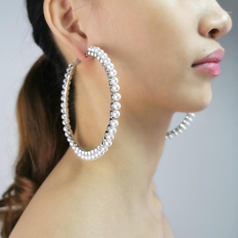 9cm Diameter Round Hoop Earrings For Women Jewelry Imitation Pearl Statement Big Earrings Gold Sliver Color UKEN1
9cm Diameter Round Hoop Earrings For Women Jewelry Imitation Pearl Statement Big Earrings Gold Sliver Color UKEN1