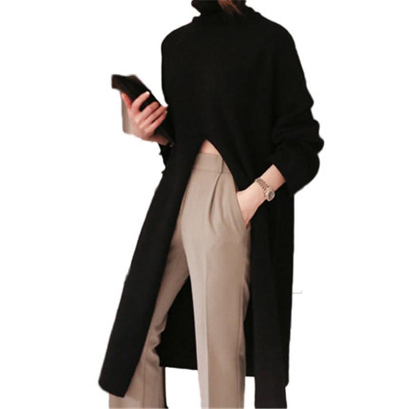 Women' Sweaters 2022 Fashion High Split Women Sweater Turtleneck Long Sleeve Warm Winter Knit Pullover Korean Street Pull Femme PZ2614, Black
Women' Sweaters 2022 Fashion High Split Women Sweater Turtleneck Long Sleeve Warm Winter Knit Pullover Korean Street Pull Femme PZ2614, Black