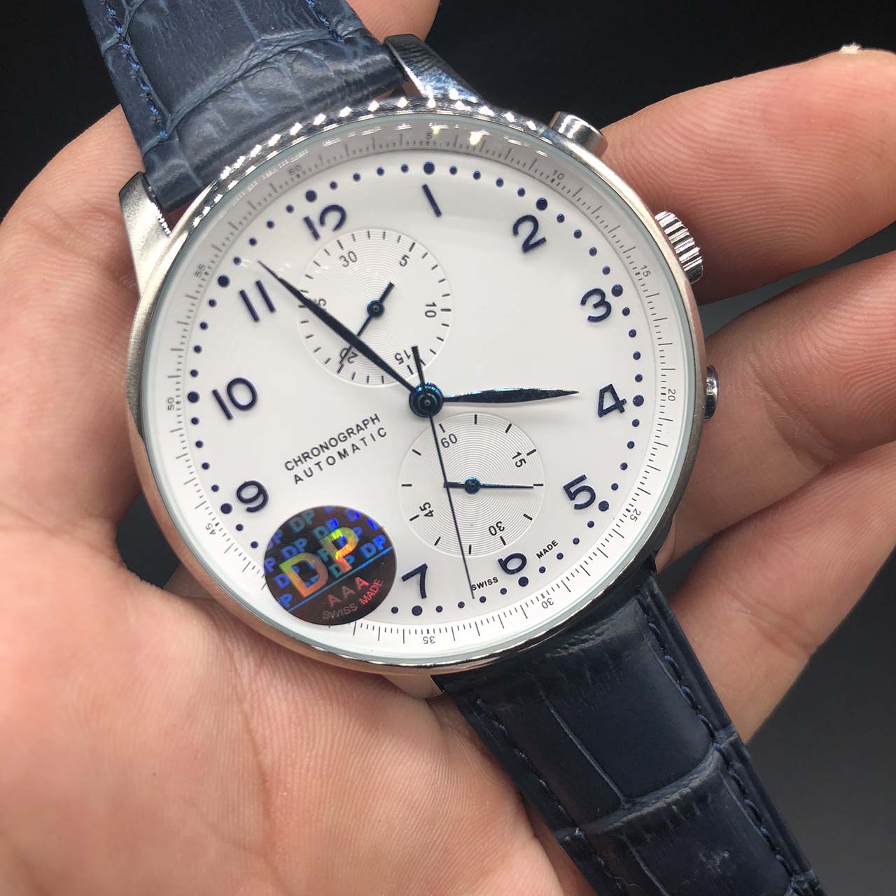 DP Factory Make Watch White Face VK Quartz Battery Chronograph Movement Leather strap Original Clasp Best Quality Men's Watch, Slivery;brown
DP Factory Make Watch White Face VK Quartz Battery Chronograph Movement Leather strap Original Clasp Best Quality Men's Watch, Slivery;brown