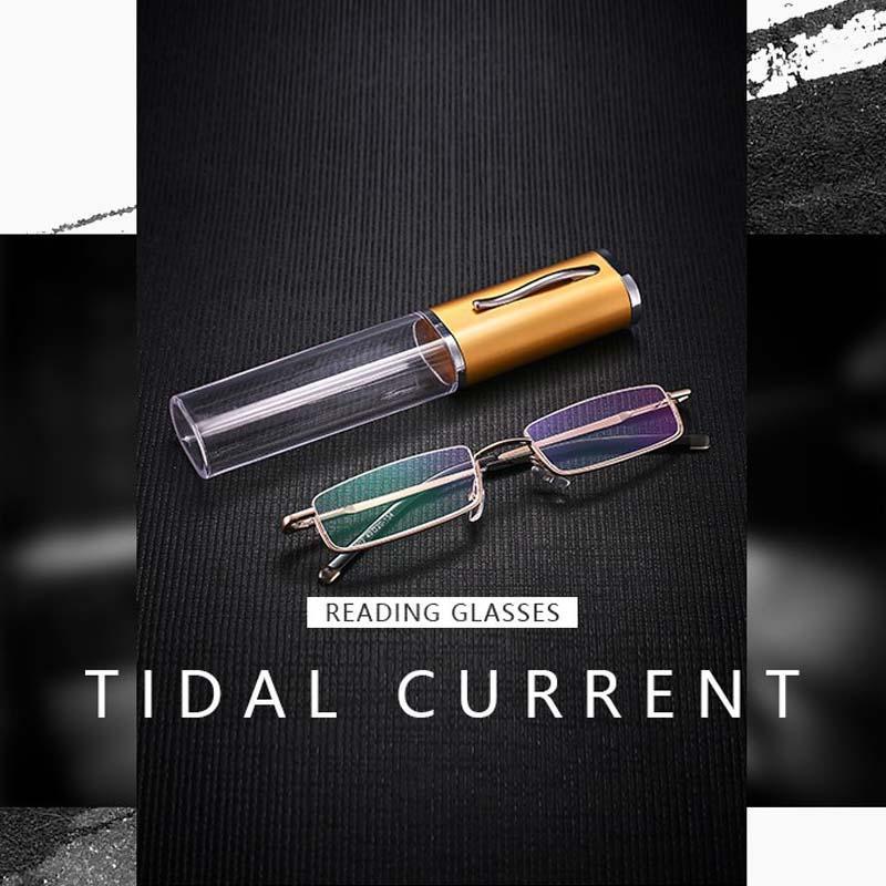 High-grade metal reading glasses ultra light portable men's and women's small pen holder reading glasses for the elderly1
High-grade metal reading glasses ultra light portable men's and women's small pen holder reading glasses for the elderly1