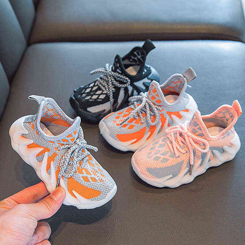 Size 21-31 Baby Casual Shoes For Kids Boys Girls Children Breathable Sneakers Anti-slippery Shoes Wear-resistant Toddler Shoes G220308