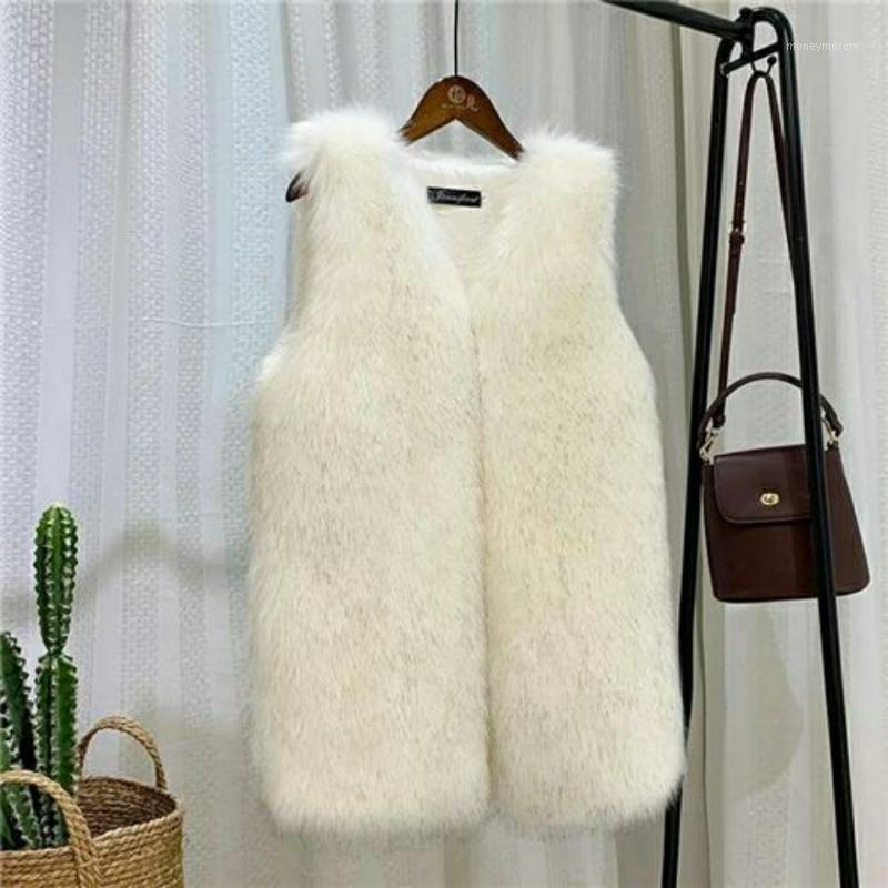 Women 2021 Autumn Winter Faux Fur Vest Waistcoat Female Imitation Hair Faux Fur Coat Plush Ladies Thick Warm Outerwear C3021, White
Women 2021 Autumn Winter Faux Fur Vest Waistcoat Female Imitation Hair Faux Fur Coat Plush Ladies Thick Warm Outerwear C3021, White