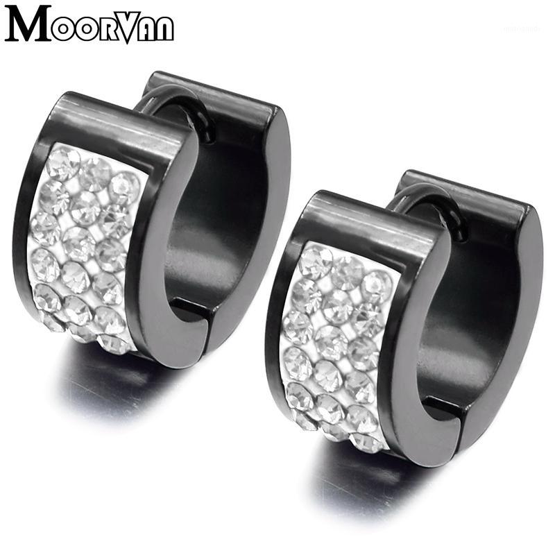 Moorvan Women Girls Korean Elegant Stainless Steel Charm Rhinestone Fashion Party Earrings Jewelry,hip hop stud earring VE1081