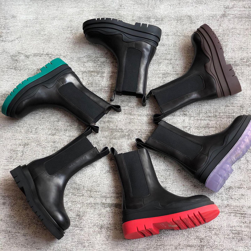 2020 Chelsea Boots Martin Boots Genuine Leather women Boots platform chunky boot lady boot luxury designer BV-Boot