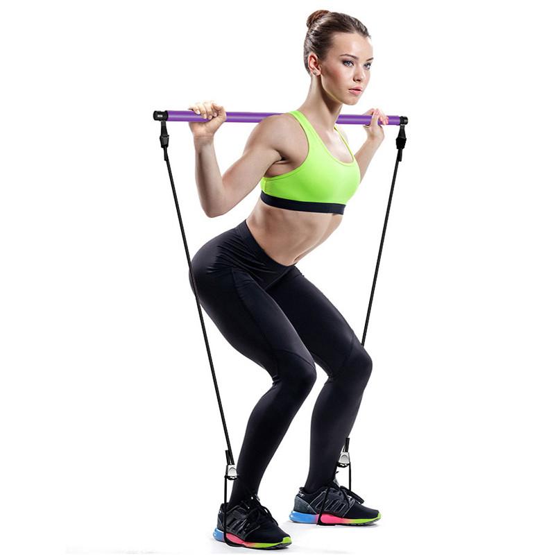 Portable Pilates Bar Fitness Sport Resistance Bands Yoga Pull Rods Home Fitness Yoga Gym Abdominal Elastic Exercise Stick Bar, Purple
Portable Pilates Bar Fitness Sport Resistance Bands Yoga Pull Rods Home Fitness Yoga Gym Abdominal Elastic Exercise Stick Bar, Purple