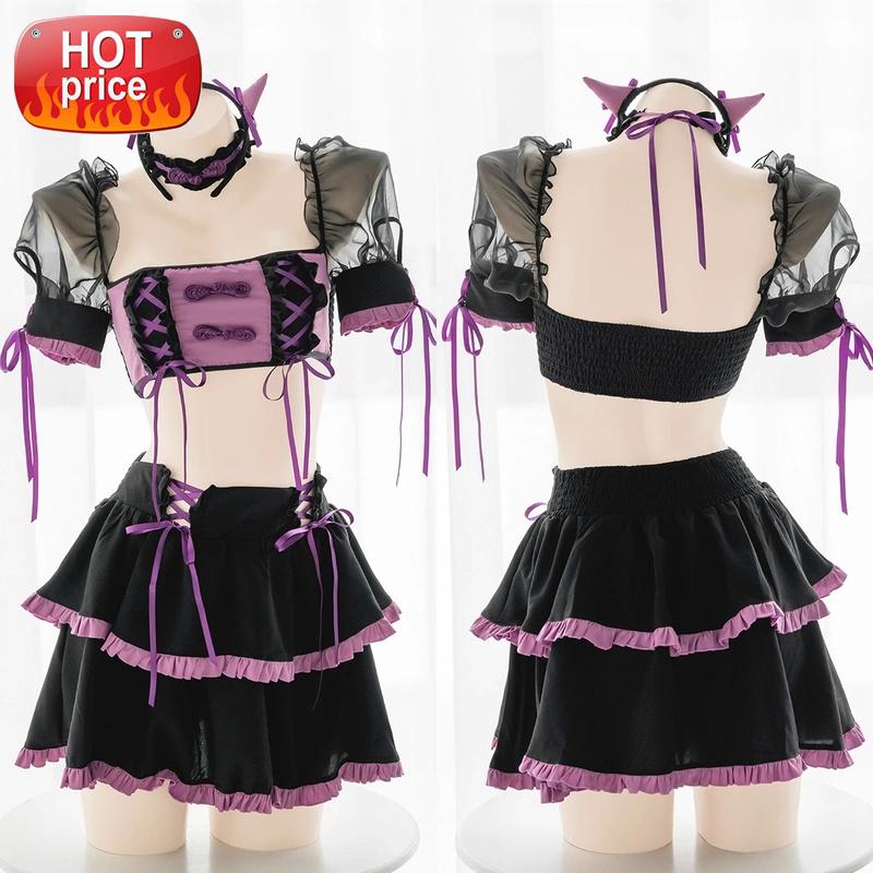 Halloween Sexy Demon Costume for Women Girls Cow Cosplay Outfit Kawaii Anime Lingerie Cute Cat Roleplay Adult Stripper Clothes #kx4Y, Black;white
Halloween Sexy Demon Costume for Women Girls Cow Cosplay Outfit Kawaii Anime Lingerie Cute Cat Roleplay Adult Stripper Clothes #kx4Y, Black;white