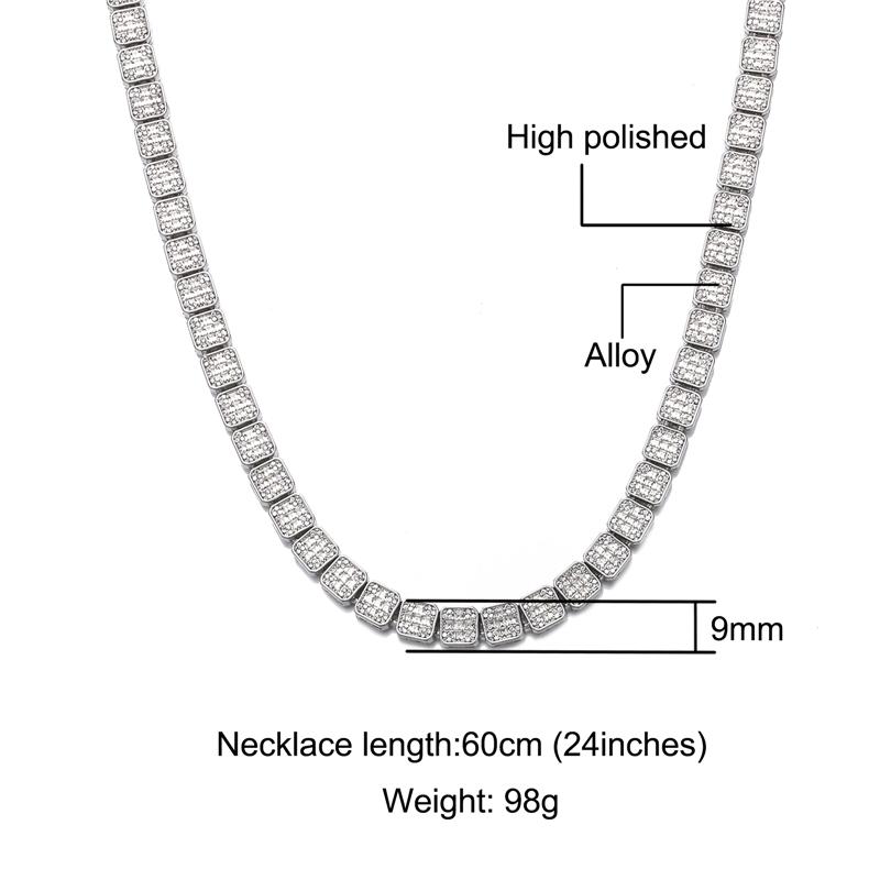 Chains Hip Hop 9MM Iced Out Paved Rhinestones Tennis Chain CZ Bling Rapper Necklaces Bracelet For Men Women Jewelry Choker
Chains Hip Hop 9MM Iced Out Paved Rhinestones Tennis Chain CZ Bling Rapper Necklaces Bracelet For Men Women Jewelry Choker