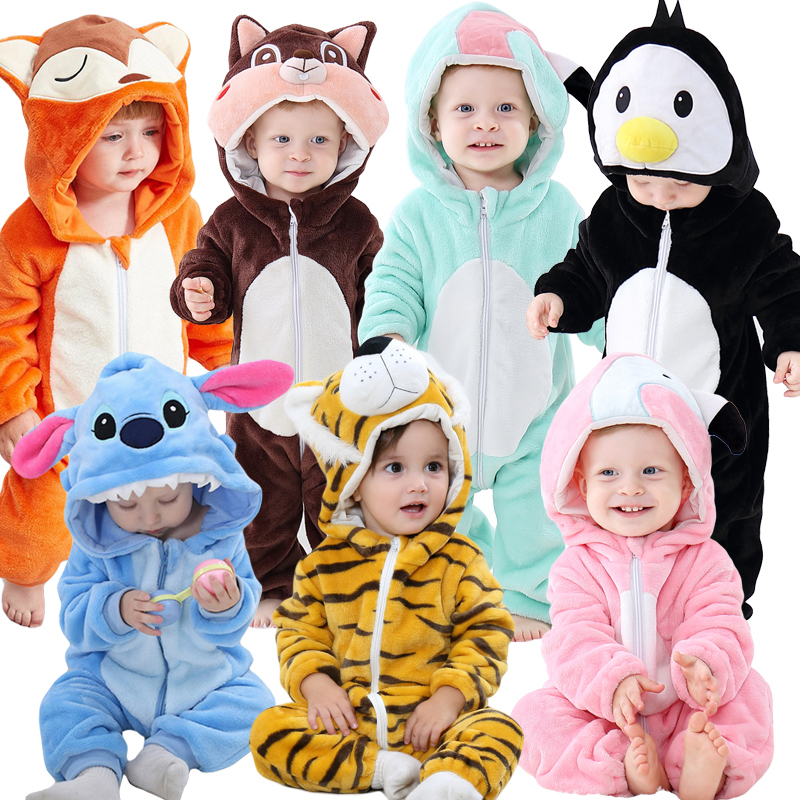 Winter Baby Clothes Panda Stitch Romper Boy Costume Newborn Romper For Bebes Clothing Kids Girl Jumpsuit Toddler Infant Sleepers 201026