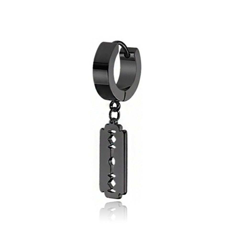 Stainless Steel Razor Blade earrings Black gold hoop ear rings dangle hip hop fashion jewelry for women men will and sandy
Stainless Steel Razor Blade earrings Black gold hoop ear rings dangle hip hop fashion jewelry for women men will and sandy