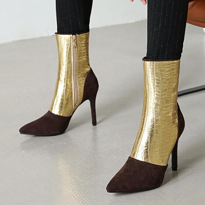 Karin 2020 New Sexy Party High Thin Heels Ankle Boots Big Size 48 Classics Flock Faux Leather Pointed Toe women shoes, Black
Karin 2020 New Sexy Party High Thin Heels Ankle Boots Big Size 48 Classics Flock Faux Leather Pointed Toe women shoes, Black