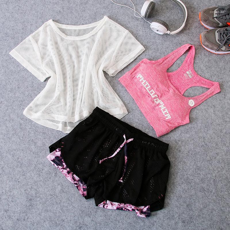 Woman 3 Pcs yoga set Shirt Top+Bra+Shorts fitness gym Clothing Sportswear workout Athletic running quick dry Female Sport suits1, Tz3001a
Woman 3 Pcs yoga set Shirt Top+Bra+Shorts fitness gym Clothing Sportswear workout Athletic running quick dry Female Sport suits1, Tz3001a