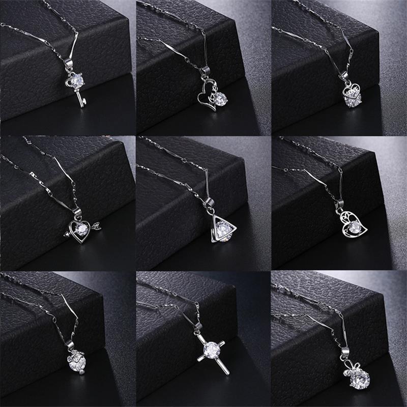 New Multiple Styles Silver Color Zircon Necklace for Women Ladies Geometric Heart-shaped Pendant Necklace Party Jewelry
New Multiple Styles Silver Color Zircon Necklace for Women Ladies Geometric Heart-shaped Pendant Necklace Party Jewelry