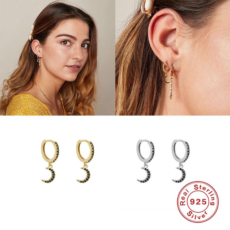 Hoop & Huggie BOAKO Minimalist Moon 925 Sterling Silver Jewelry Hoops Earring For Women Girls Charm Earrings Pendientes Brincos
Hoop & Huggie BOAKO Minimalist Moon 925 Sterling Silver Jewelry Hoops Earring For Women Girls Charm Earrings Pendientes Brincos