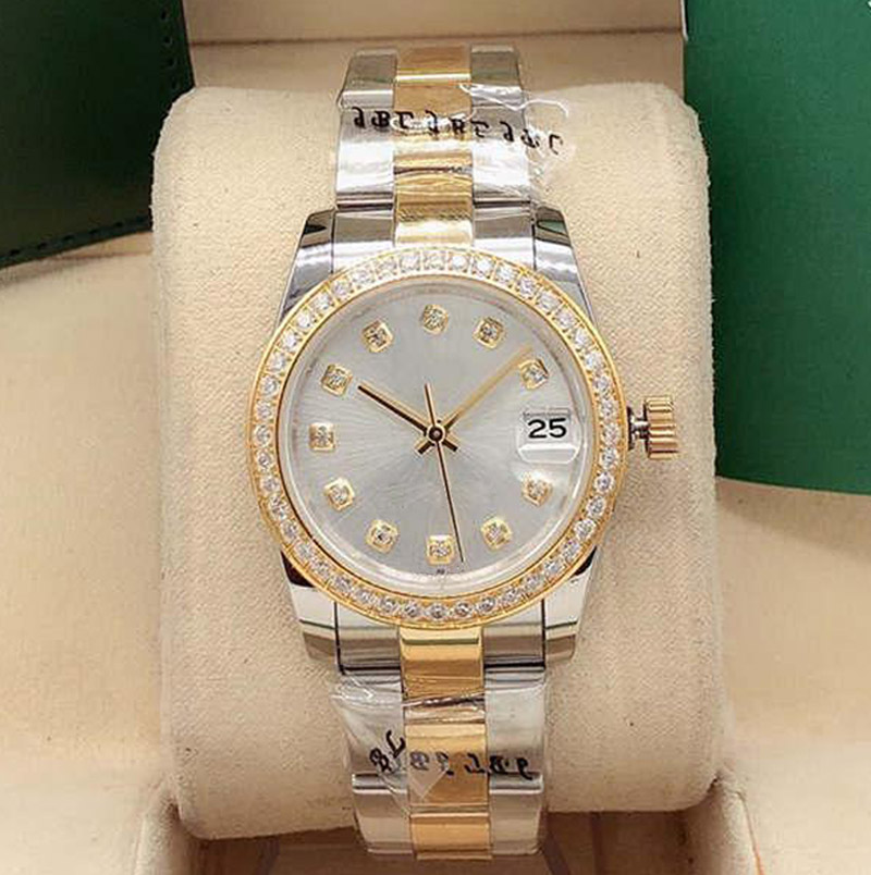 High quality fashion selling ladies diamond watch diameter 31mm automatic machinery men's stainless steel elegant sport waterproof watch
High quality fashion selling ladies diamond watch diameter 31mm automatic machinery men's stainless steel elegant sport waterproof watch