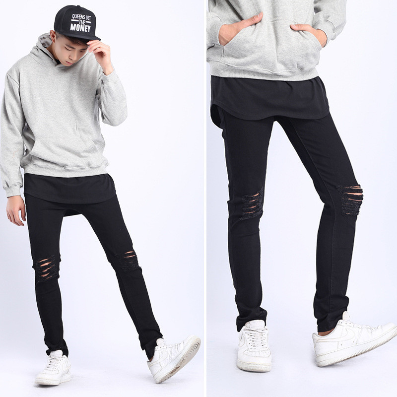 2020 New Male Black High Street Pants Thin Knee Torn Denim Feet for Man Bigger Size 28-38 40 42 0yz0
2020 New Male Black High Street Pants Thin Knee Torn Denim Feet for Man Bigger Size 28-38 40 42 0yz0