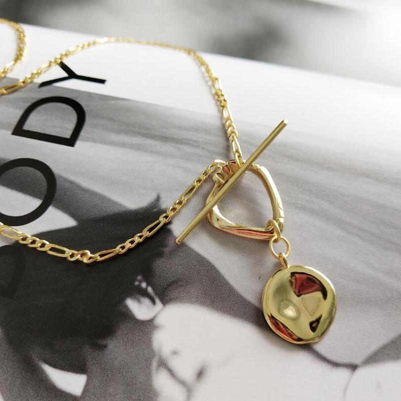 925 Sterling Silver Irregular Buckle Pendant Necklace Gold Industrial Wind Creative Necklace For Women Fine Jewelry Gift
925 Sterling Silver Irregular Buckle Pendant Necklace Gold Industrial Wind Creative Necklace For Women Fine Jewelry Gift