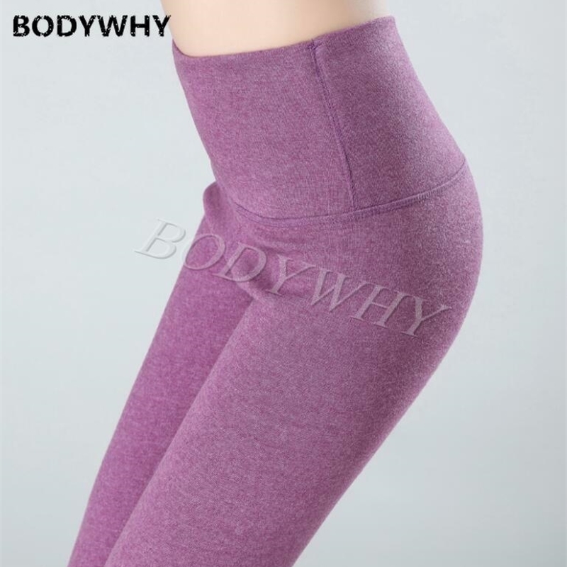 Popular Winter Keep Warm Women's Winter 100% Cashmere Wool Leggings Snug Pants Stretchy Black Grey Beige Red L-3XL 201203