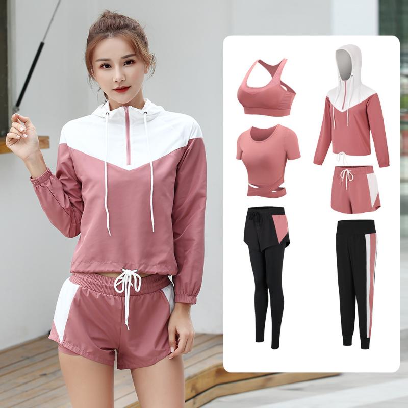 tracksuits women Set of 6 pieces of yoga t-shirt, female, for running, fitness, bra, fitness clothing, training set, sports suit, B-purple-5 piece set
tracksuits women Set of 6 pieces of yoga t-shirt, female, for running, fitness, bra, fitness clothing, training set, sports suit, B-purple-5 piece set