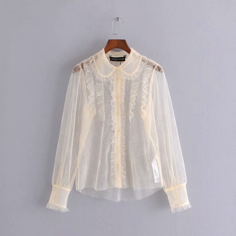 2021 New Doce Malha Transparente Babados Camisa Moda Senhoras Peter Pan Colarinho Tops Streetwear Feminino Elegante Blusa Chique Menina 9d6d, Beige
2021 New Doce Malha Transparente Babados Camisa Moda Senhoras Peter Pan Colarinho Tops Streetwear Feminino Elegante Blusa Chique Menina 9d6d, Beige