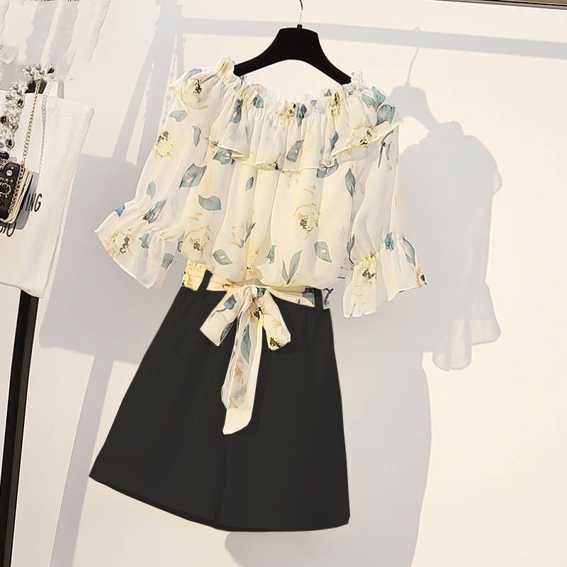 New Summer Women Tracksuit Clothes Female Floral Print Tops And Shorts 2 Piece Set Ladies Casual Vintage Slim Suits Outfits F165 T200325