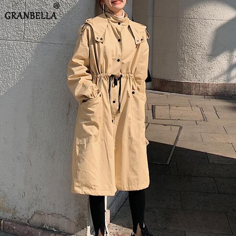 Spring And Autumn Casual Trench Coat For Women Long Sleeve With Hoodie Korean Solid Drawstring Windbreaker female moda muje, Black
Spring And Autumn Casual Trench Coat For Women Long Sleeve With Hoodie Korean Solid Drawstring Windbreaker female moda muje, Black