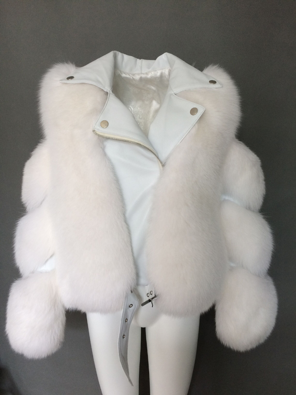 plus size women real sheep leather genuine fox fur coat short jacket fashion patchwork with belt winter furry 201103